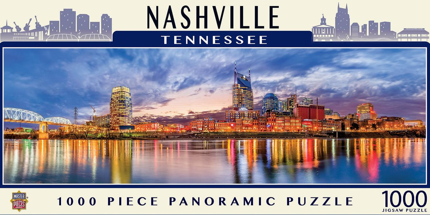 Downtown Nashville Tennessee 1000 Piece Panoramic Jigsaw Puzzle