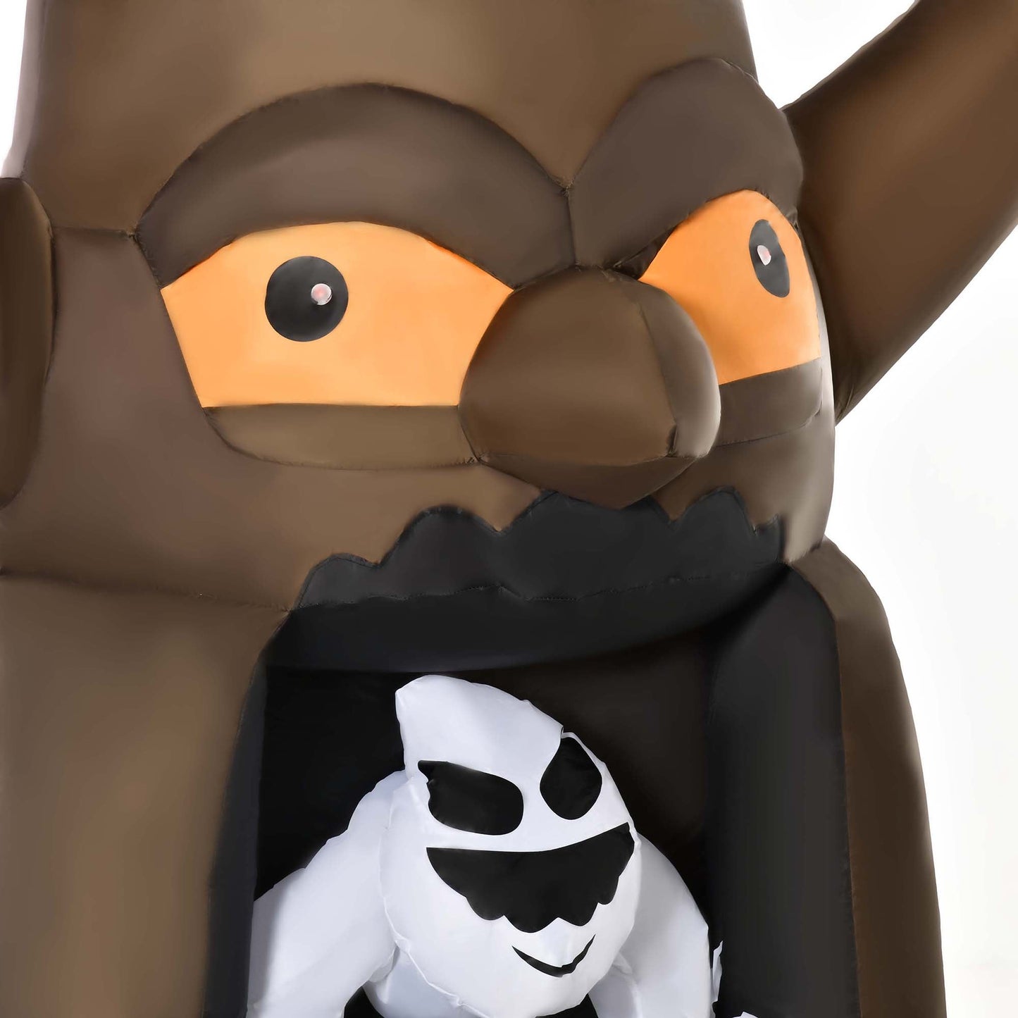 HOMCOM Aufblasbarer Halloween Baum Gespenst mit 3 Lichtern für den Garten Polyester Braun 180 x 140 x 240 cm