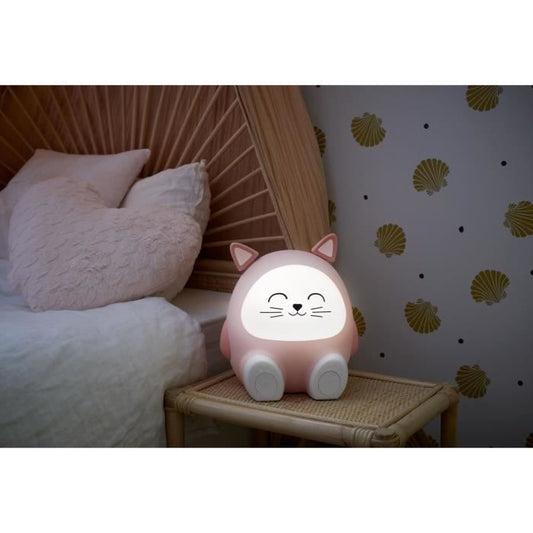 Light speaker & night light - BIGBEN - Cat - Bluetooth 5.0, 15W, Adjustable night light, Timer, USB-C battery