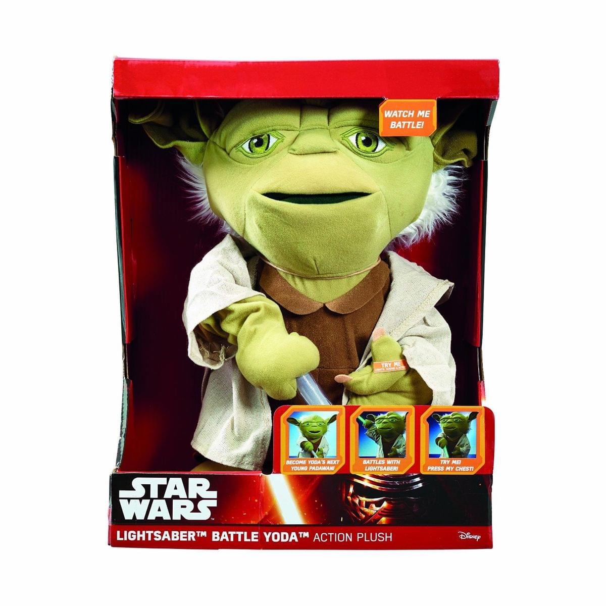 Star Wars Lightsaber Battle Yoda 16" Action Plush