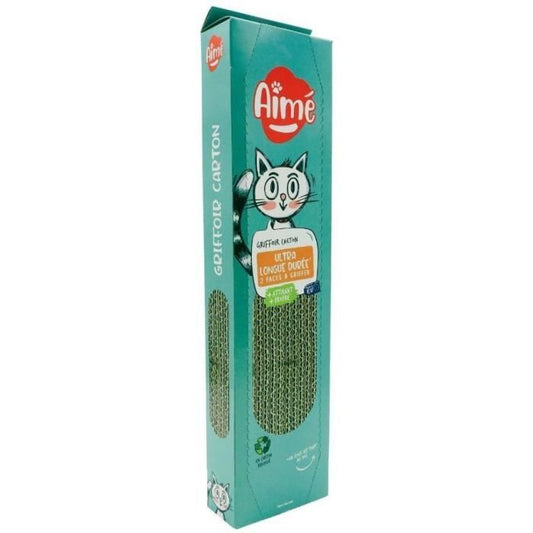Cardboard Scratching Post - AIMÉ - For Cats, Double-Sided Scratching Board, Super Strong and Long Lasting, Catnip Scent