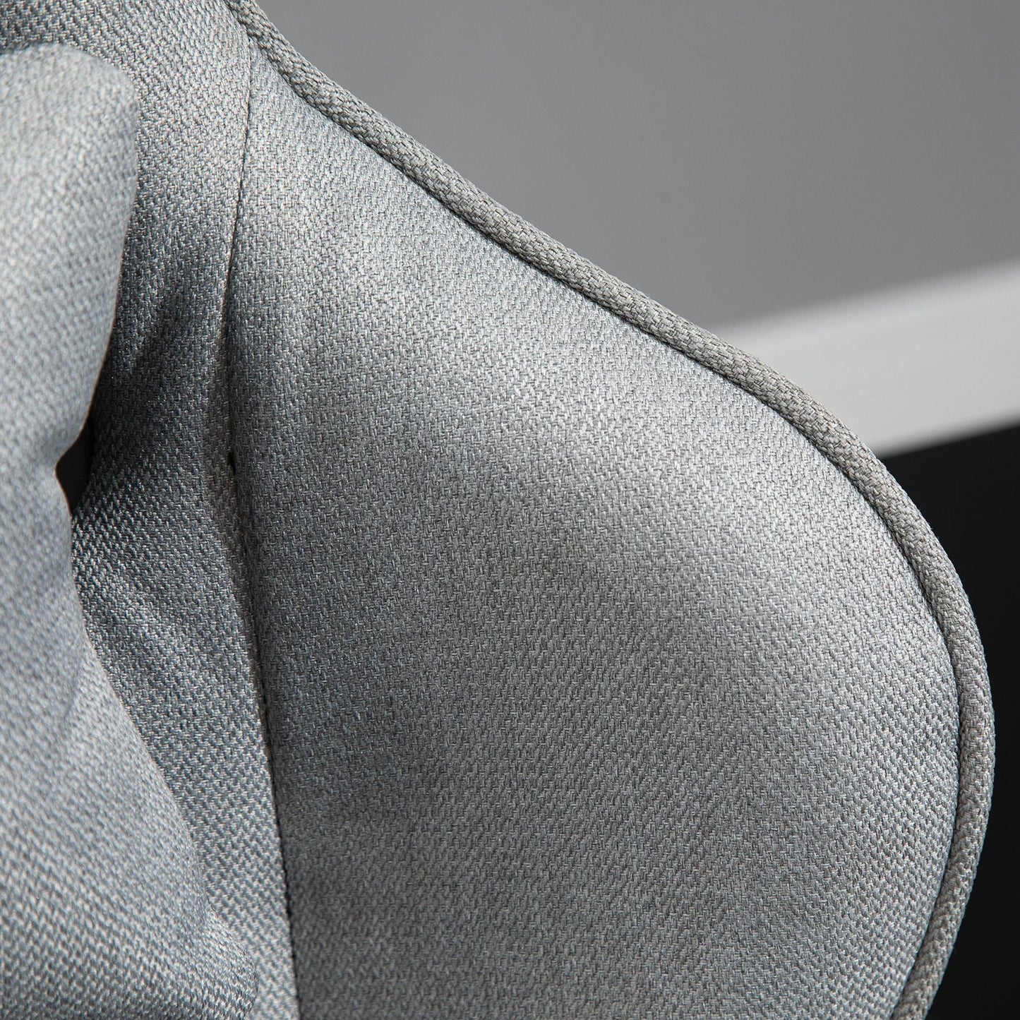 Vinsetto Bürostuhl Computerstuhl Drehstuhl mit abnehmbarem Kopf- und Lendenkissen Wippenfunktion ergonomischer Schreibtischstuhl drehbar höhenverstellbar mit Fußstütze PP Grau 73x57x127-135 cm