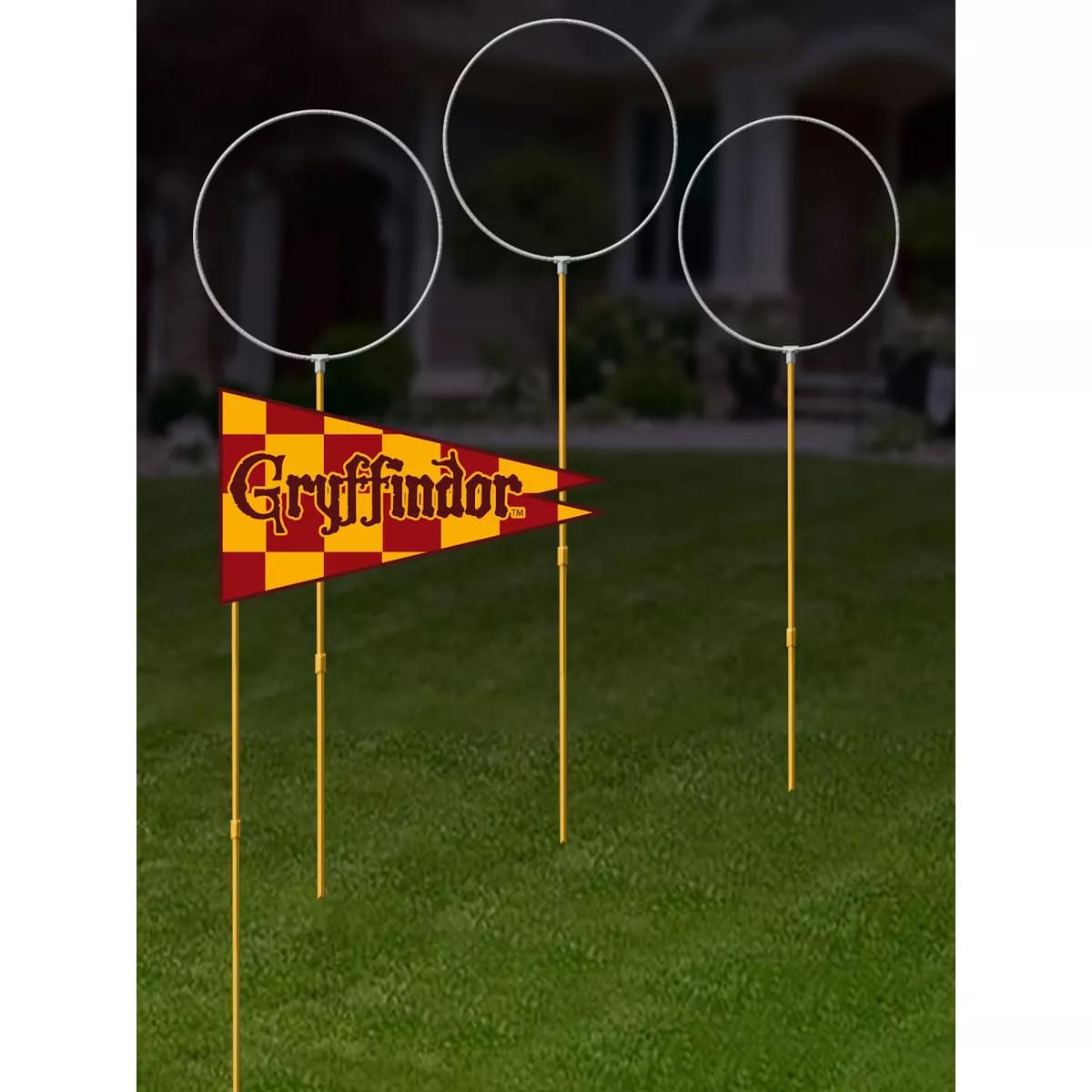 Harry Potter Quidditch Rings and Flags Lawn Decor