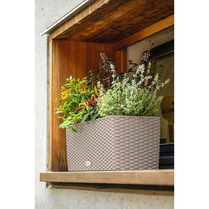 Jardiniere - Balconera cottage 50 - Complete kit - Sand brown - 8 L - LECHUZA