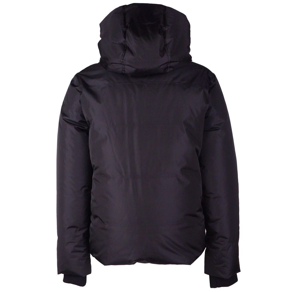 Black Nylon Men Down Jacket