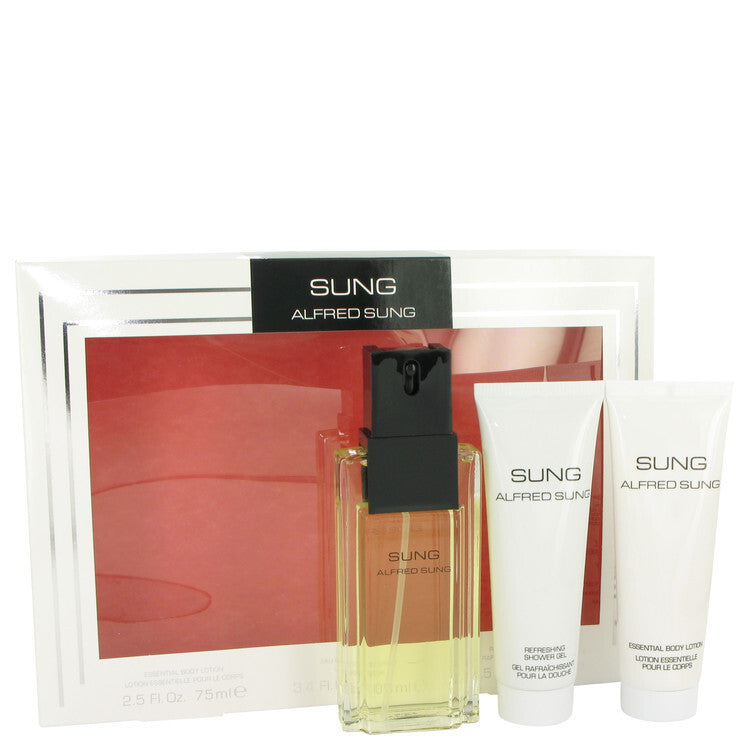 Alfred Sung Gift Set By Alfred Sung - Size: 3.4 oz Eau De Toilette Spray + 2.5 oz Body Lotion + 2.5 oz Shower Gel