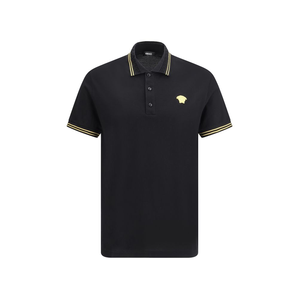 Black Cotton Polo Shirt