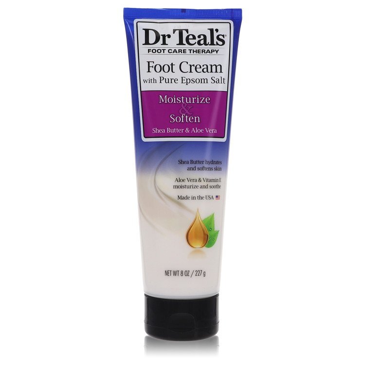 Dr Teal's Pure Epsom Salt Foot Cream Pure Epsom Salt Foot Cream with Shea Butter & Aloe Vera & Vitamin E By Dr Teal's - Size: 240 ml Pure Epsom Salt Foot Cream with Shea Butter & Aloe Vera & Vitamin E