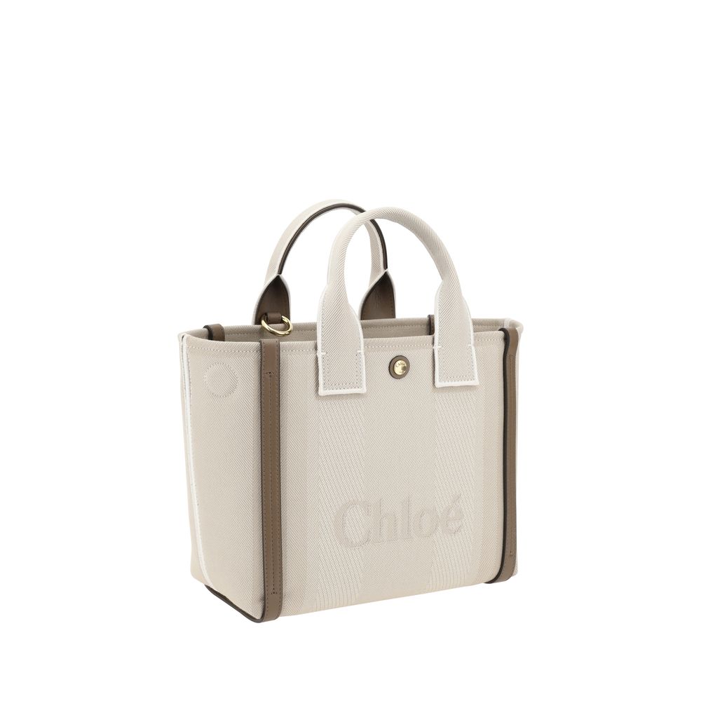 Beige Cotton Shoulder Bag