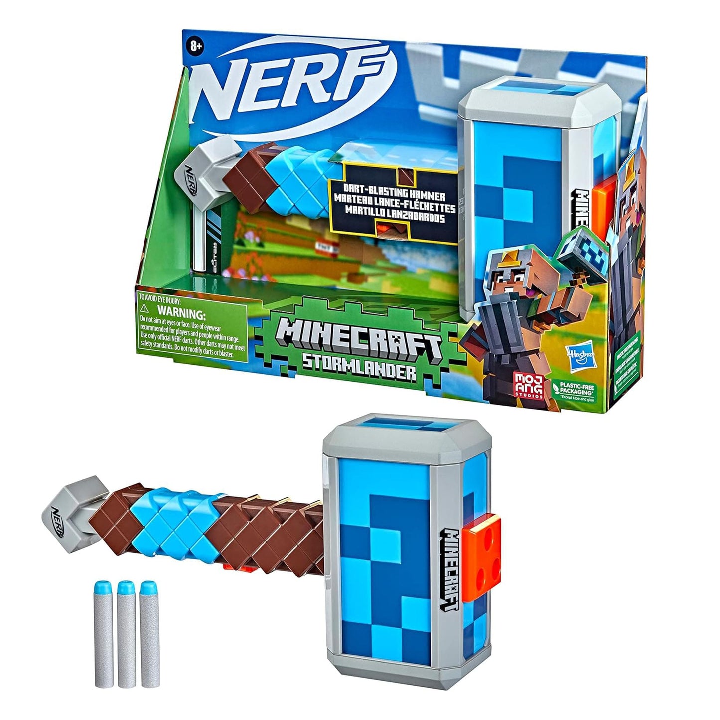 Minecraft Nerf Stormlander Dart-Blasting Hammer
