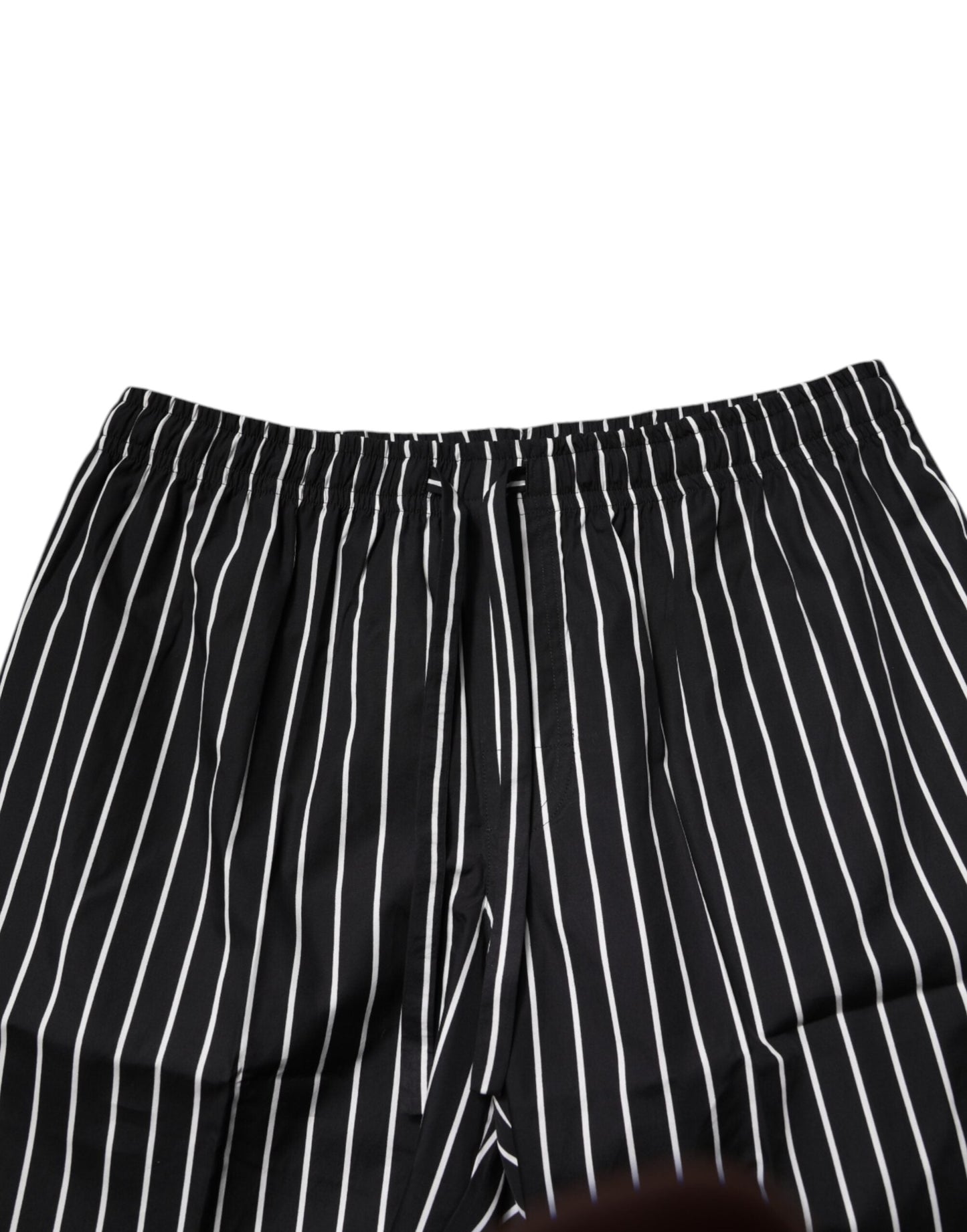 Black White Stripes Cotton Men Pajama Set Sleepwear