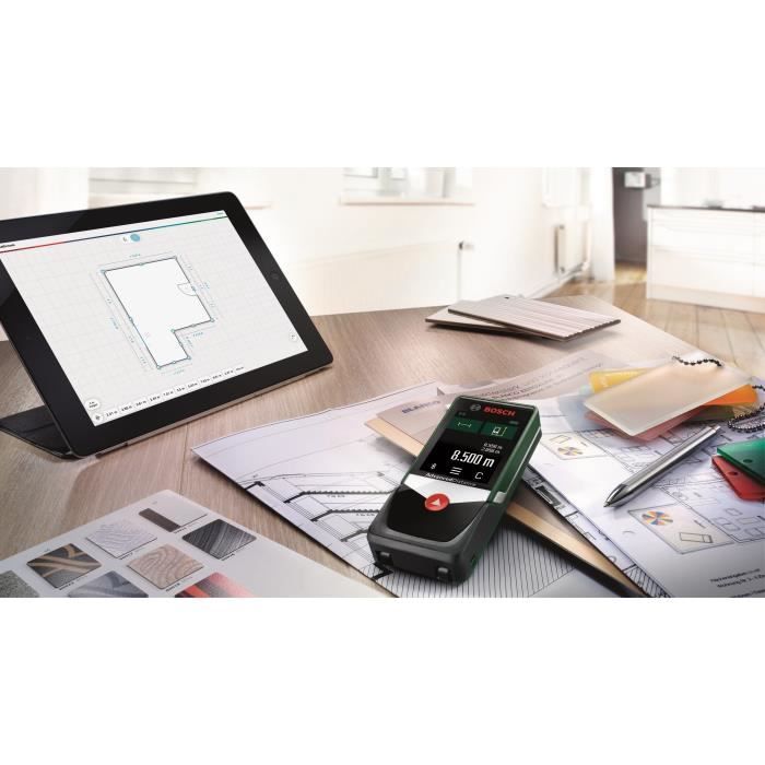 Bosch AdvancedDistance 50 C laser distance meter (precise distance measurement up to 50 meters, touchscreen, measuring functions