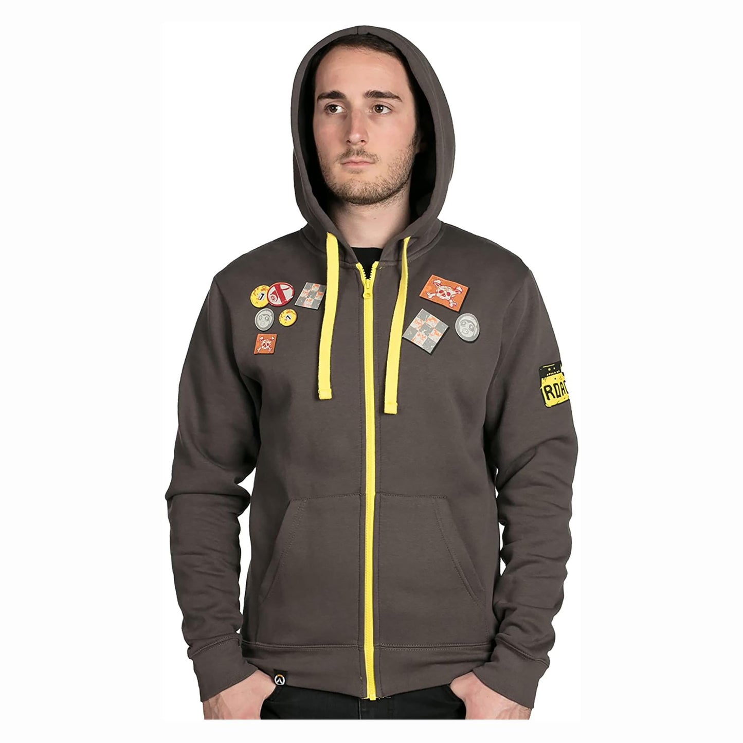 Overwatch Ultimate Roadhog Grey Zip-Up Hoodie | X-Small