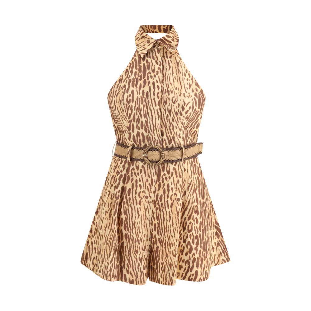 Multicolor Linen Casual Dress