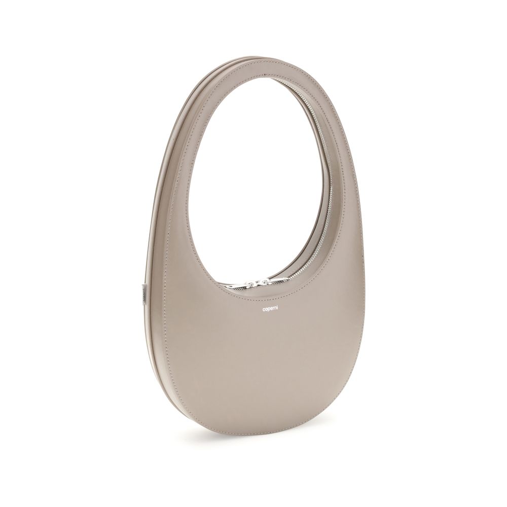 Beige Leather Shoulder Bag
