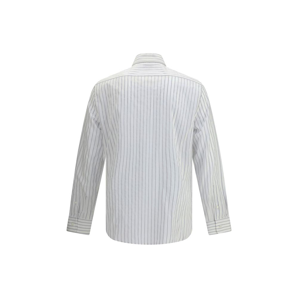 White Cotton Pattern Shirt