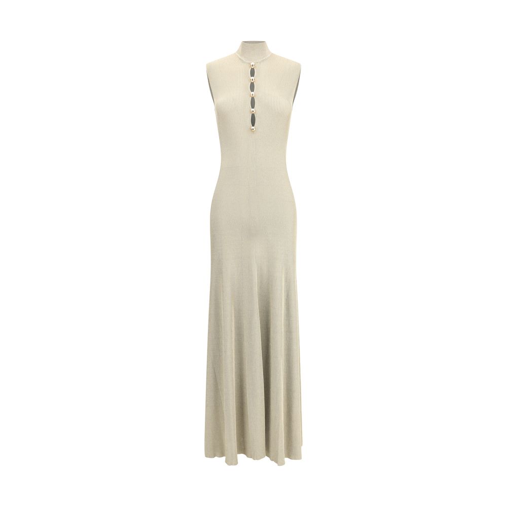 Gold Viscose Casual Dress