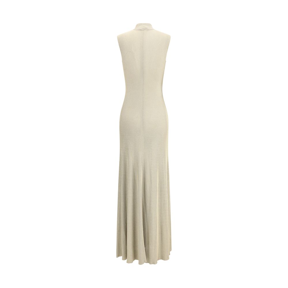 Gold Viscose Casual Dress