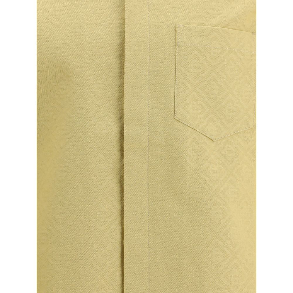 Cream Cotton Shortsleeve Shirt