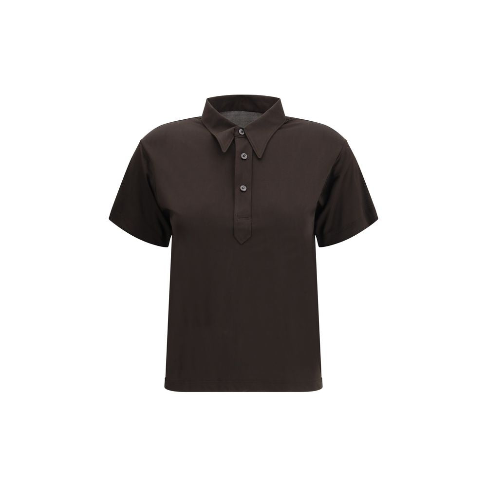 Brown Viscose Polo Shirt