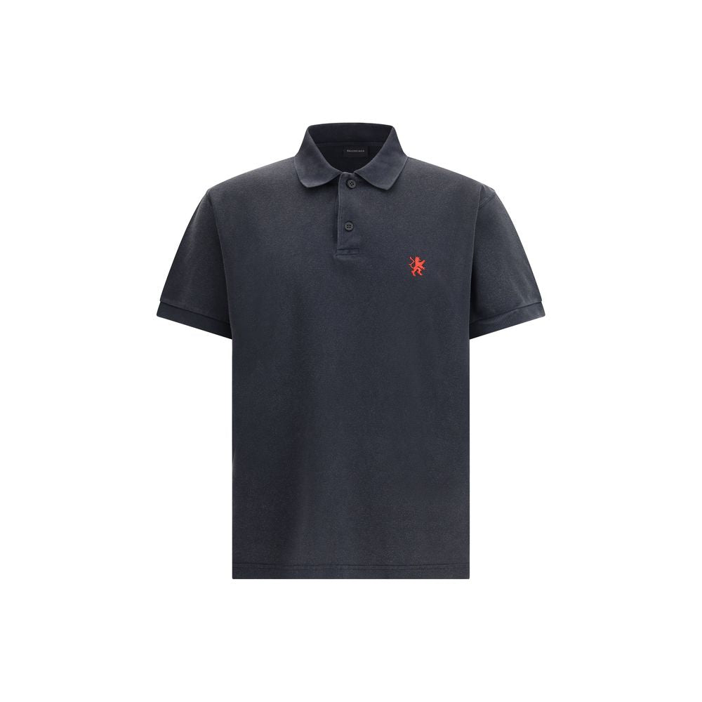 Black Cotton Polo Shirt