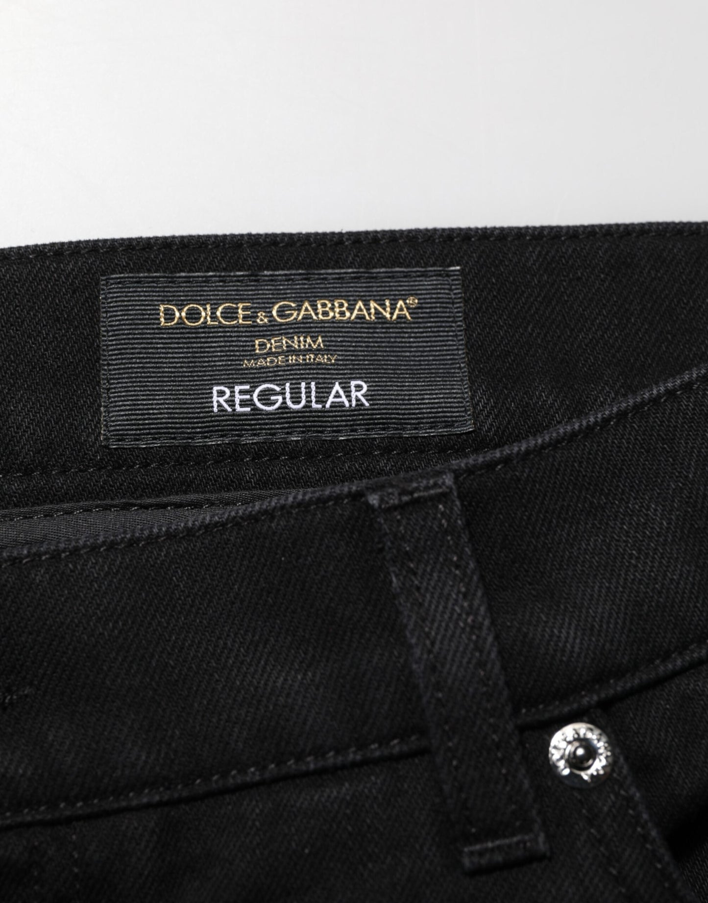 Black Cotton Regular Denim Men Trouser Jeans