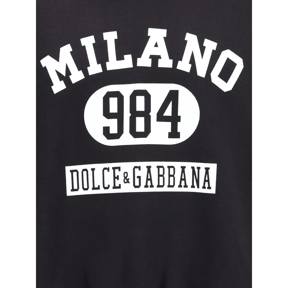 Black Cotton Sweatshirt