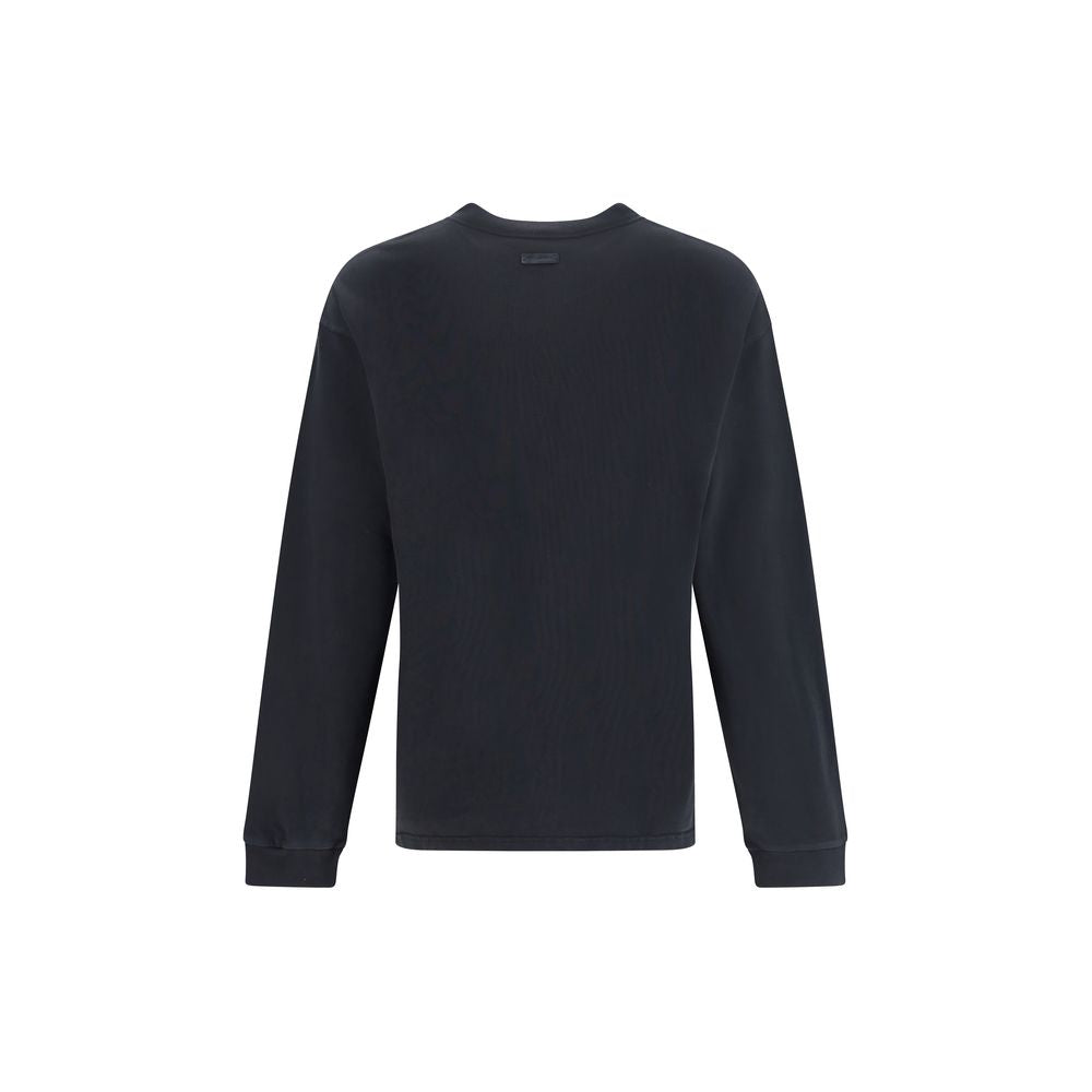 Black Cotton Sweatshirt
