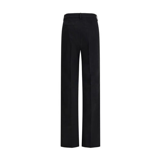 Black Camel Hair Casual Pants