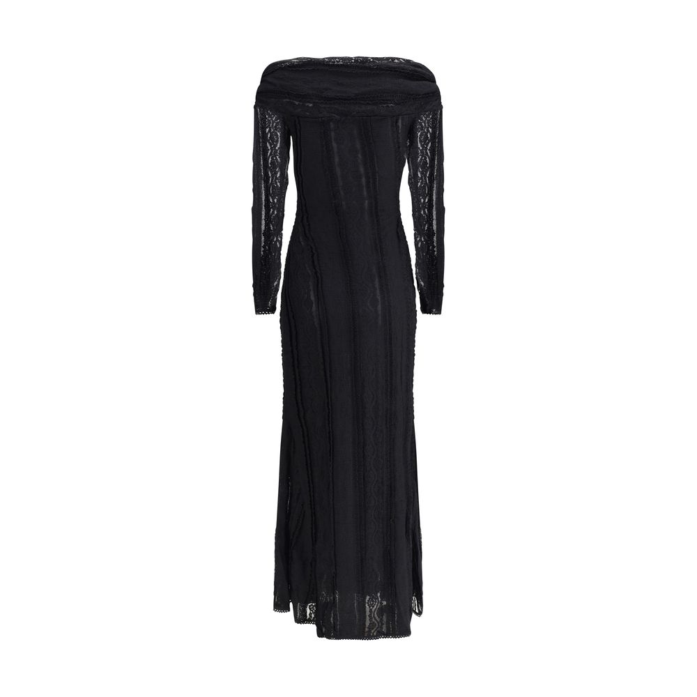 Black Cotton Casual Dress