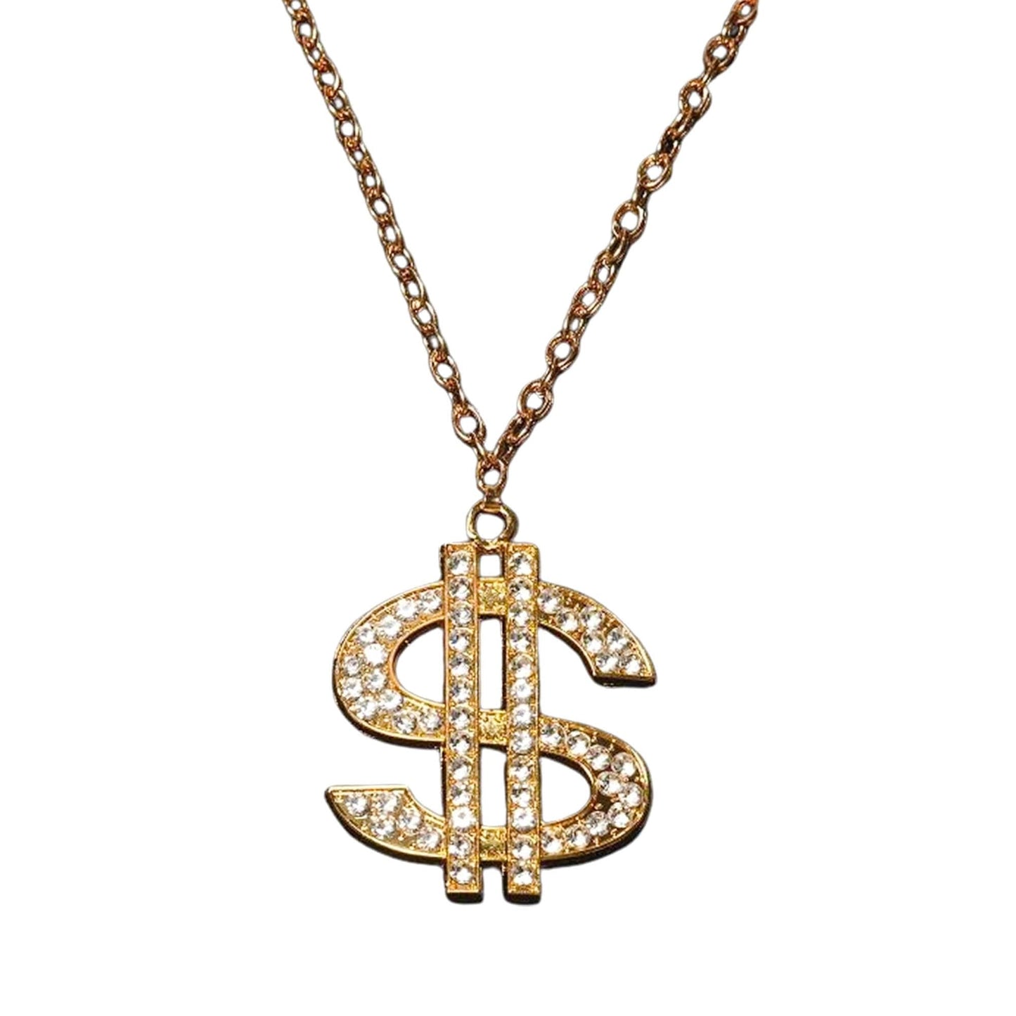 Gold Money $ Chain Necklace Costume Jewelry