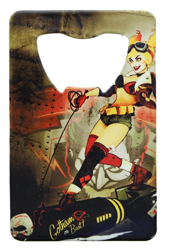 DC Comics Bombshells Harley Quinn Cover Credit Card Bottle Opener