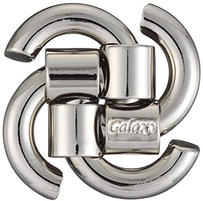 Hanayama Level 3 Cast Metal Brain Teaser Puzzle - Galaxy