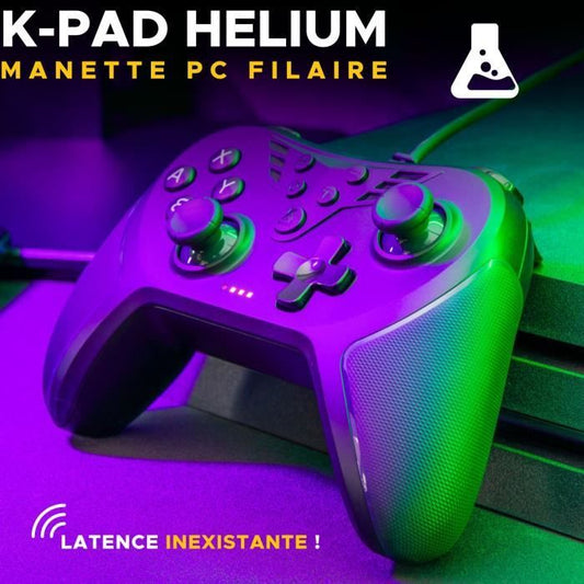 Gamer Controller - THE G-LAB - K-PAD HELIUM - Wired - PC & PS - Black