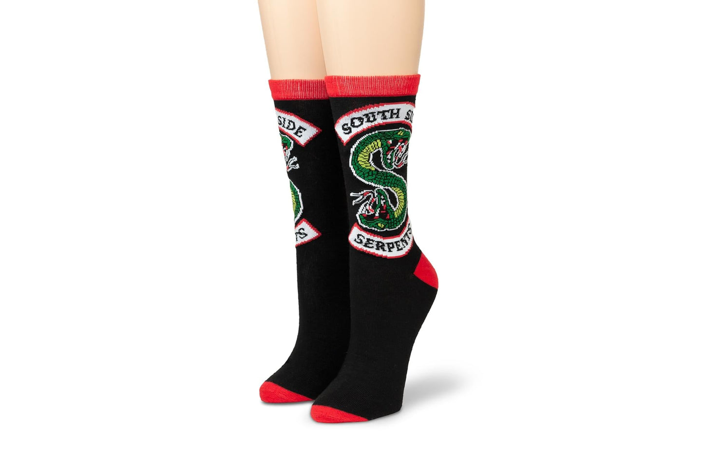 Riverdale South Side Serpents Crew Socks - Mens Black Casual Tube Socks - 1 Pair