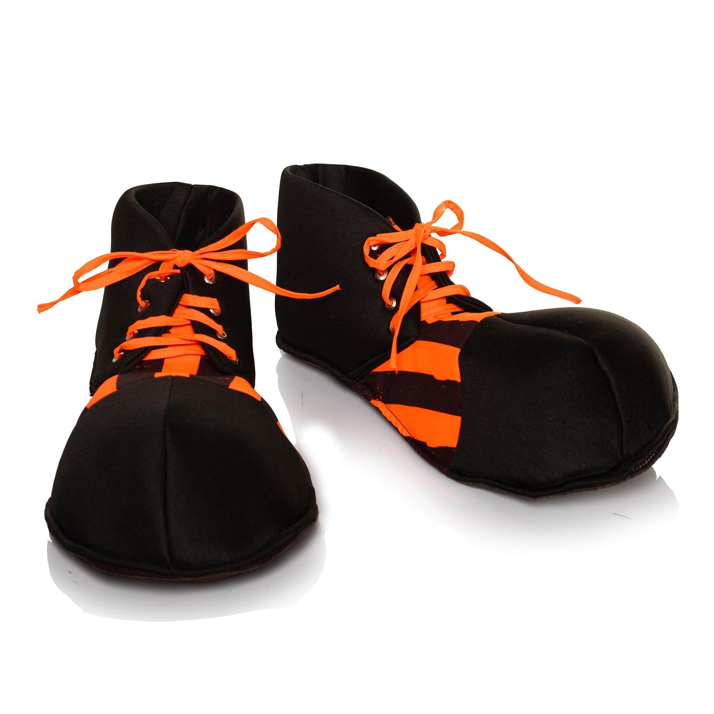 Oversized Blacklight Reactive Black & Orange Clown Adult Costume Shoes