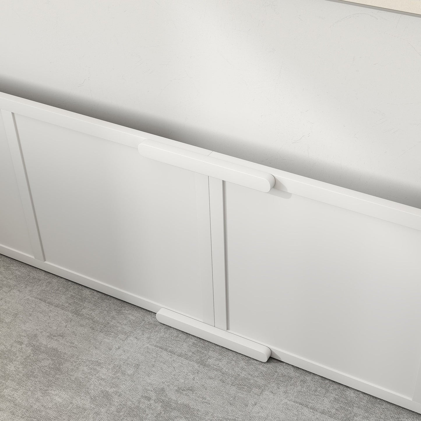 PawHut Hunde-Wurfbox für Hunde und Welpen, mit verstellbaren Eingängen, für große und kleine Hunde, 196 x 96 x 48 cm, Weiß