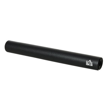 HOMCOM Bodenschutzmatte für Fitnessgeräte rutschfest Fitnessmatte 6 mm Dicke Unterlegmatte Sportmatte Multifunktionsmatte für Yoga Laufband Heimtrainer Yogamatte Bodenmatte 180x90 cm Schwarz