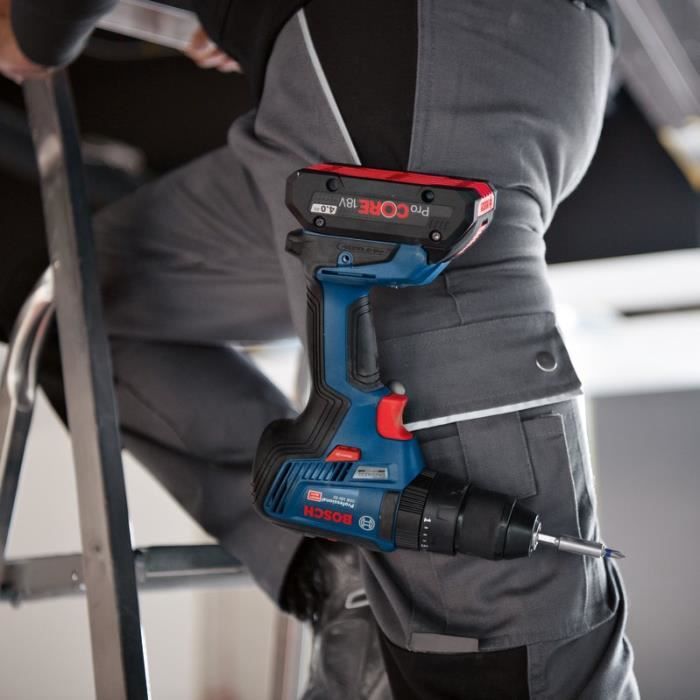 Kit 2 Tools with shock/wireless bolter GDX 18V-200 + drill-drilling with percussion GSB 18V-55 2x4.0Ah Gal 18v-40 L-Case