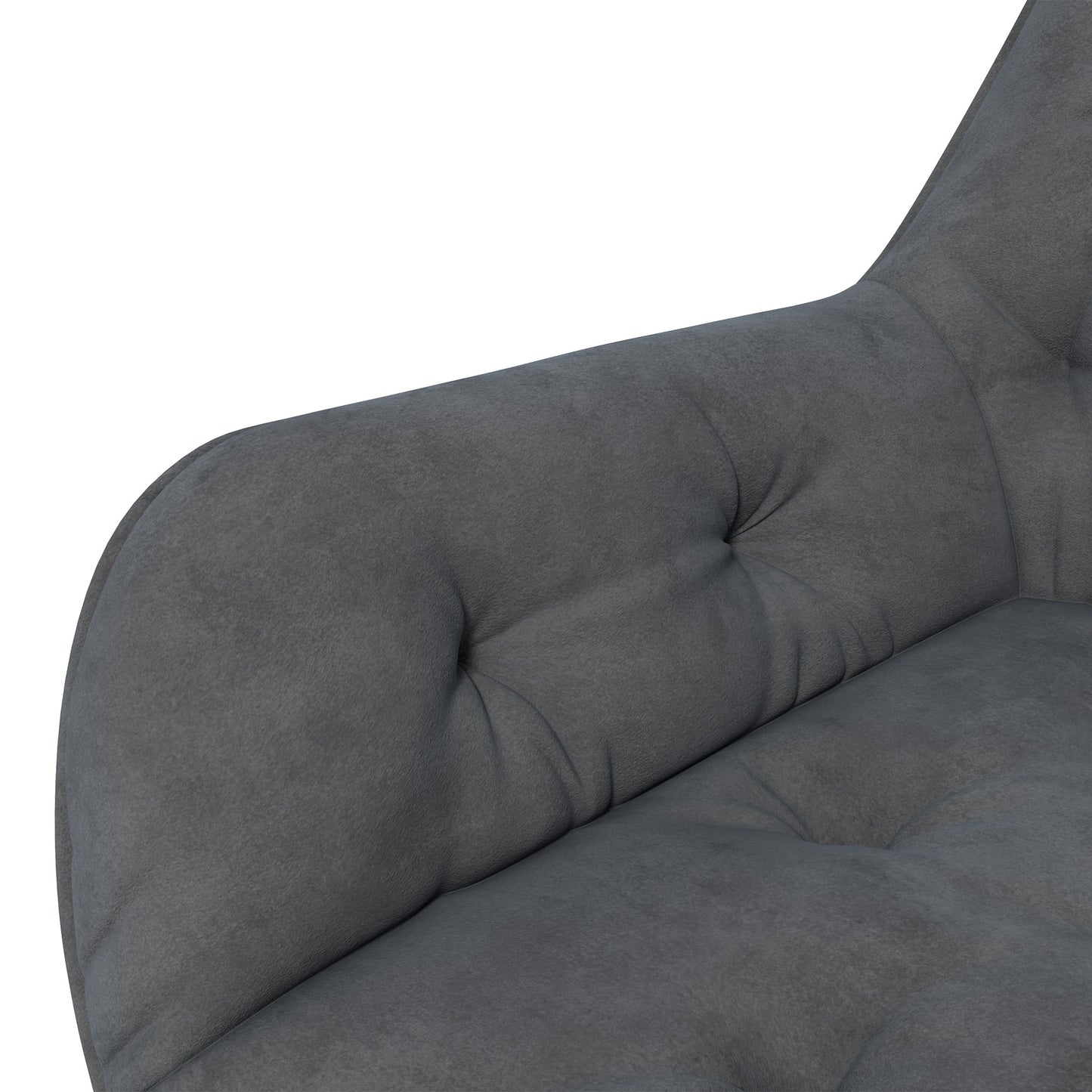 Vinsetto Bürostuhl Schreibtischstuhl Computerstuhl, höhenverstellbar, Samt-Optik, Grau