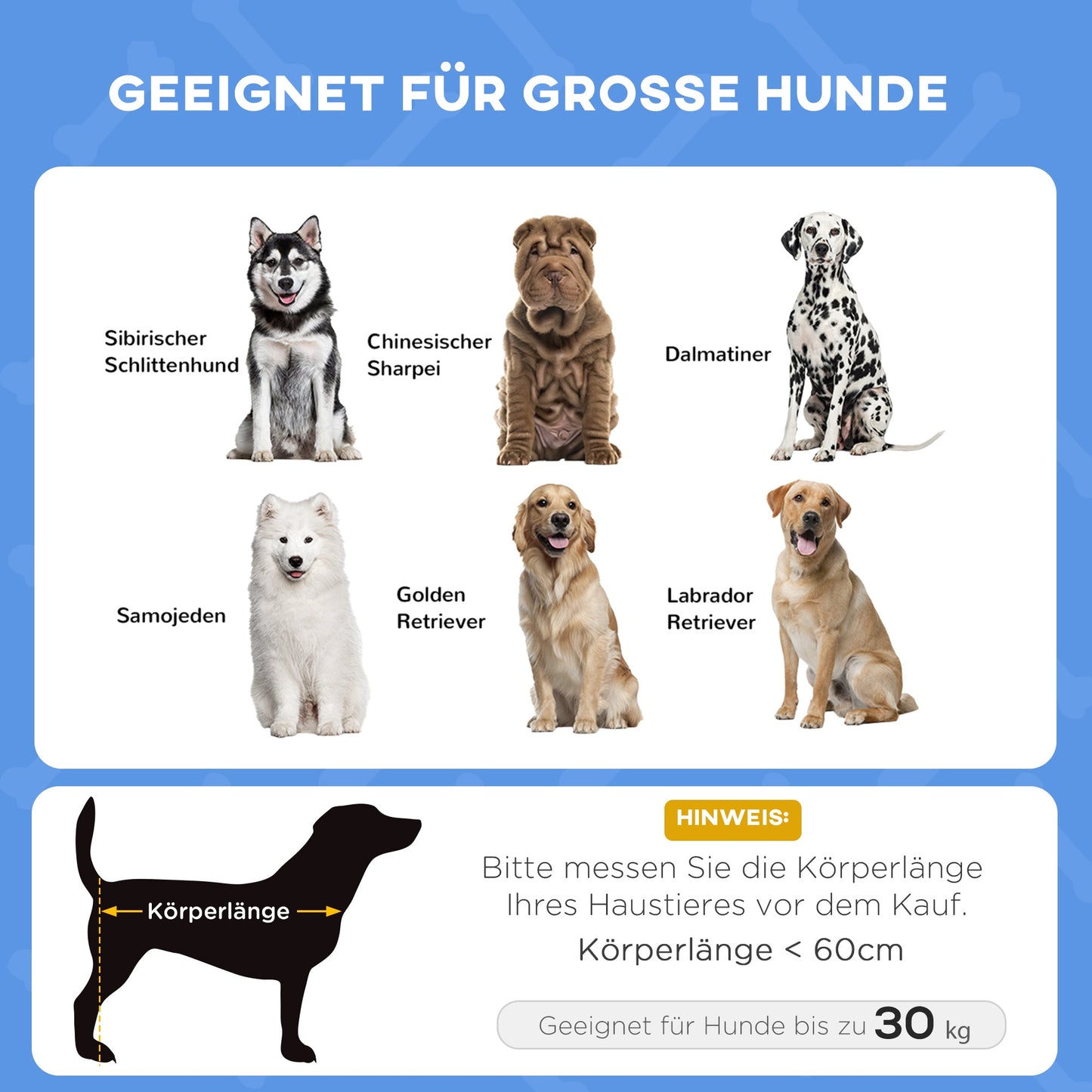 PawHut Hundebett mit Baldachin, Outdoor-Hundebett, klappbar, erhöhter Stand, Blau + Schwarz