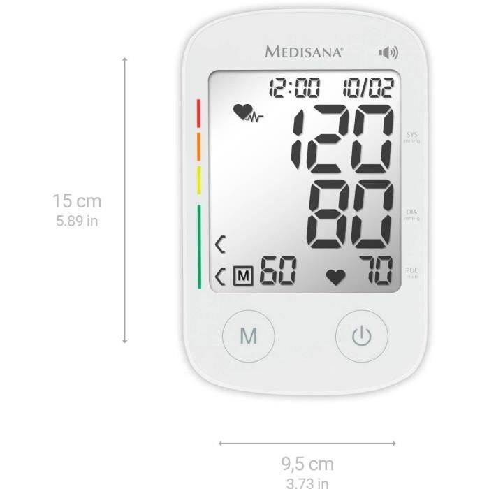 Talking blood pressure monitor - MEDISANA - BU 535 - 6 languages - Large screen - XXL digits - Arrhythmia measurement - 240 memories