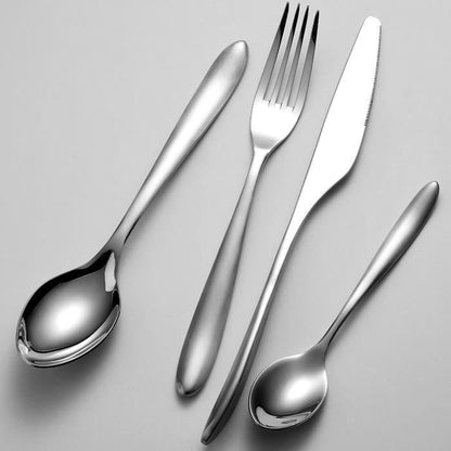 Cutlery set - ARTHUR MARTIN - AM0211 - 24 pieces - Stainless steel - Polished mirror finish