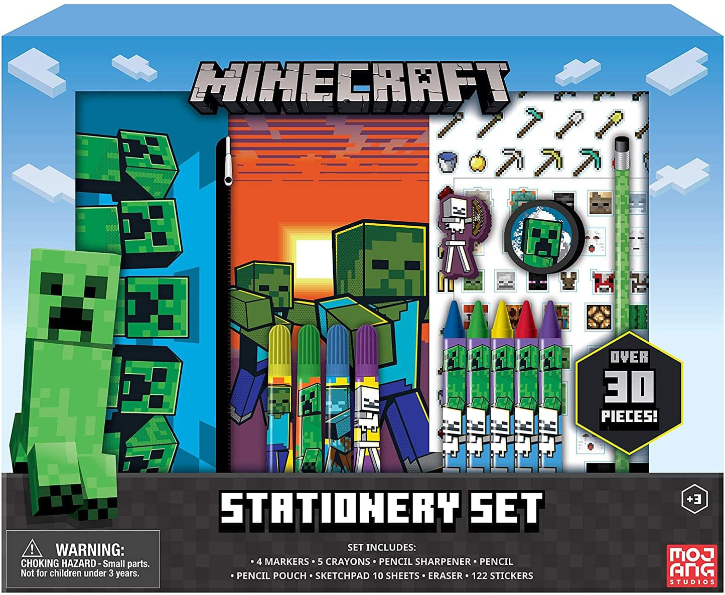 Minecraft Kids Stationery Set | School & Craft Supplies with Pencil Case