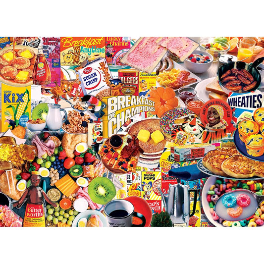 Flashbacks Breakfast of Champions 1000 Piece Jigsaw Puzzle
