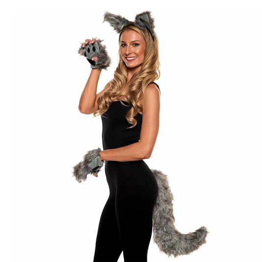 Werewolf Adult Costume Accessory Set | Light Grey