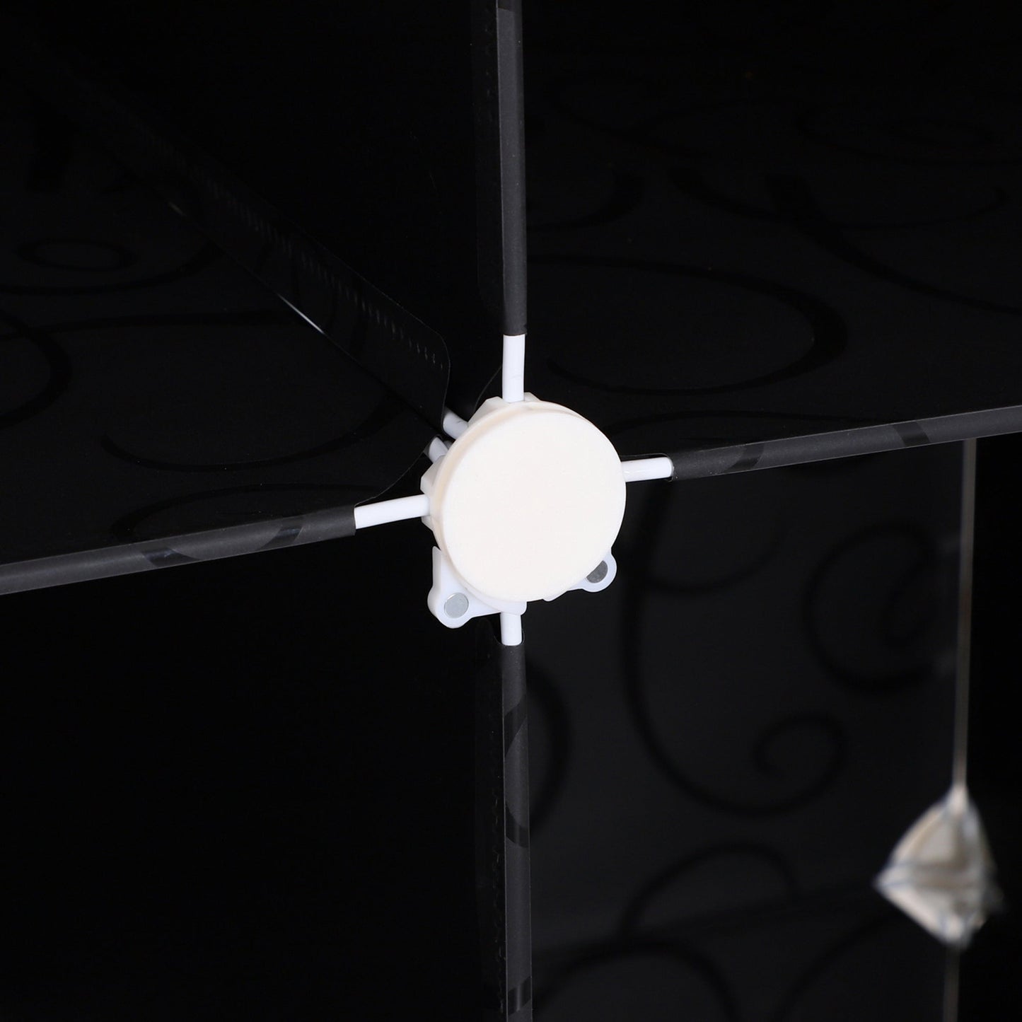 HOMCOM DIY Kleiderschrank Regalsystem mit 2 große und 9 kleinen Würfeln DIY-Würfelregal, Schuhregal, Aufbewahrungsregal für Büchern Spielzeug Schwarz 111 x 47 x 145 cm