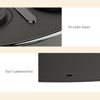 SPORTNOW Musik-Boxmaschine, Rhythmisches Boxgerät, 9 Modi, Bluetooth, LED-Lichter, mit Boxhandschuhen, Schwarz