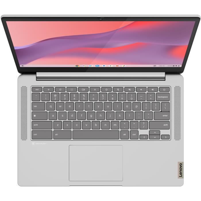 Lenovo IdeaPad 3 14M868 Chromebook Computer | 14'' FHD 250N - MT8186 - 8 GB RAM - 128 GB storage - Chrome OS - AZERTY