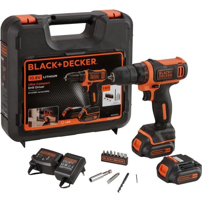 BLACK & DECKER Cordless screwdriver with 2 batteries and a 10.8 V box